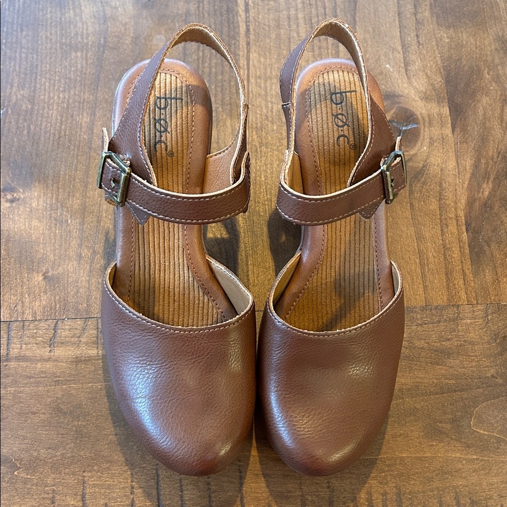 b.o.c Women’s Natasha Mary Jane Platform Clog | Brown | Size 8 - Picture 3 of 8